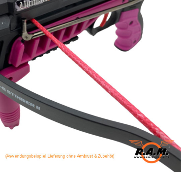 SOLIDCORE Dyneema PRO Tuning Sehne rot "HEAVY DUTY 4mm", handgemacht für STEAMBOW AR6 Stinger 1 & 2