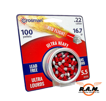 Crosman Red Flight Diabolos 5,5mm (.22), 100 Stück