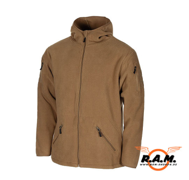 Tactical Fleece Jacke in coyote