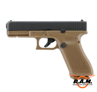 **IWA NEUHEIT** Airsoftpistole GLOCK 17 Gen5, 6mm BB, CO2, Coyote