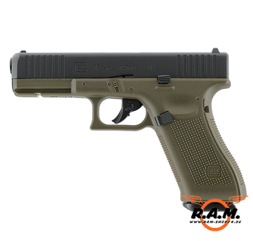 **IWA NEUHEIT** Airsoftpistole GLOCK 17 Gen5, 6mm BB, CO2, Battlefield Green