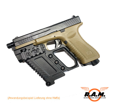 Pistol Conversion Grip COMBAT, schwarz passend für Glock