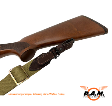 Preview: Original Tragegurt für SAIGA, VEPR, STEEL HUNTER, DEFENDER, HAMMER & OSA oliv
