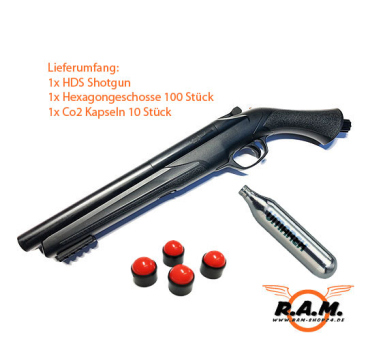 HDS68 /TS68 Shotgun Set inkl. 10x Co2 Kapseln & Munition