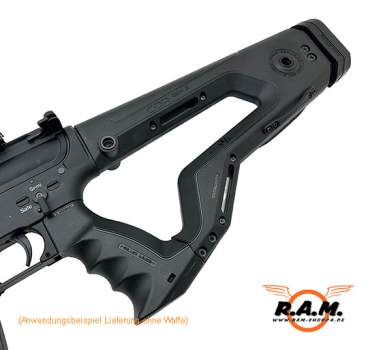 Hera Arms CQR GEN2 Hinterschaft, schwarz, AR15 /M4 passend