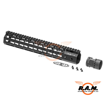 Ares 12" Aluminium Keymod Handguard, schwarz