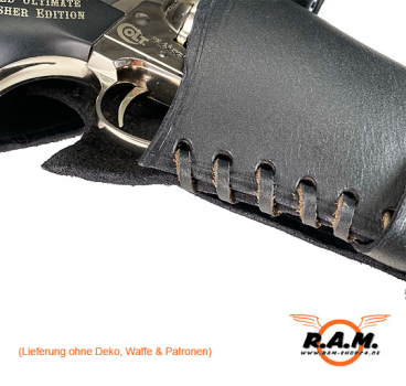 Revolverholster "Double" Colt SAA Echtleder schwarz