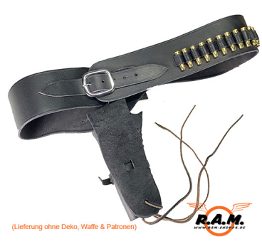 Revolverholster "Single" Größe L-XL Colt SAA Echtleder schwarz
