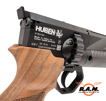 Huben GK1 – Semi-Auto PCP Pressluftpistole .22 (5,5 mm) | F-Modell, 19-Schuss Magazin