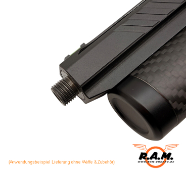 Preview: SD-Adapter Huben GK1 – 1/2" UNF-20 | Alu eloxiert | HARCORE ASSAULT