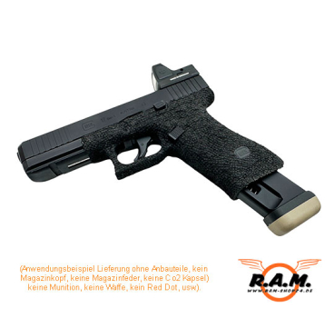 IMI Gummi Magazinboden / Magazinschuh für Glock, desert tan
