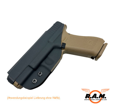 Glock IWB Kydex Holster mit Clip Glock 17, 19, 19x, 26, 32, 44, 45 (Gen. 1-5)