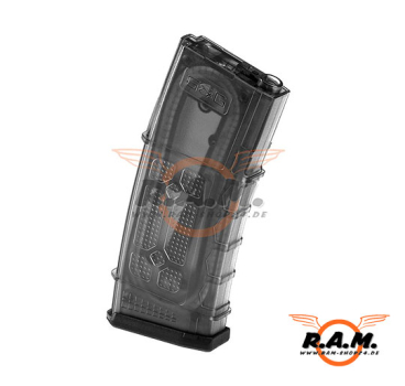 G&G M4/AR15 Magazin für AEG und S-AEG, Midcap, 105 Schuss, smoke