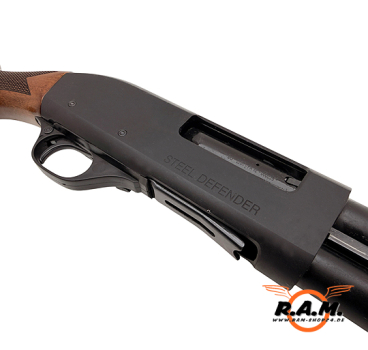 STEEL DEFENDER .68 CO2 Paintball & Heimverteidigung Classic – Pump-Action Schrotflinte 5 Schuss