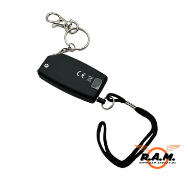 Schrillalarm mit integrierter Taschenlampe, max. 120dB, schwarz