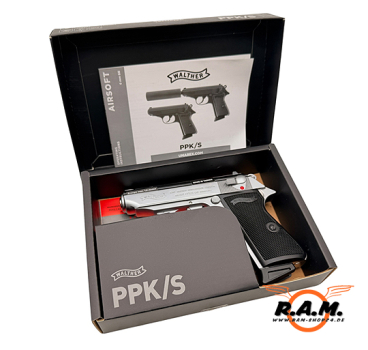 Walther PPK/S Silber GBB Airsoft Pistole 6 mm BB – Vollmetall
