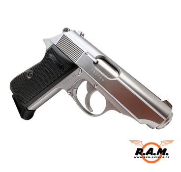 Preview: Walther PPK/S Silber GBB Airsoft Pistole 6 mm BB – Vollmetall