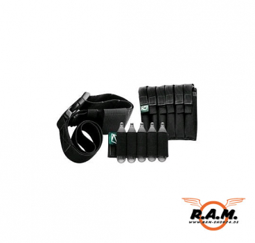 Kingman Training Universal Gürtel für RAM Pistole mit CO2 Kapselhalter, schwarz