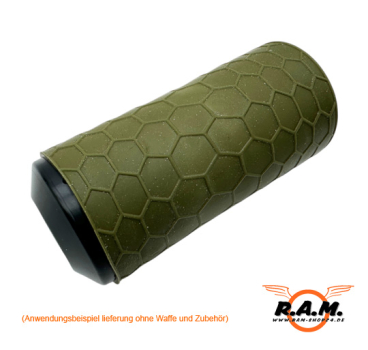Preview: Schalldämpfer Cover / Absorber für SOLIDCORE F-Dämpfer 0.43 & 0.50 Oliv