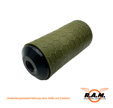 Preview: Schalldämpfer Cover / Absorber für SOLIDCORE F-Dämpfer 0.43 & 0.50 Oliv