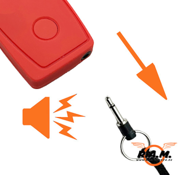 Schrillalarm mit integrierter Taschenlampe, max. 120dB, rot