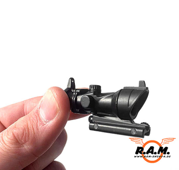 GOATGUNS - Miniatur 4x-Scope, schwarz