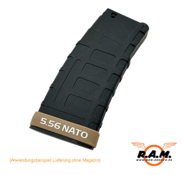 Magazinmarkierungsband 5.56 Nato tan / weiss
