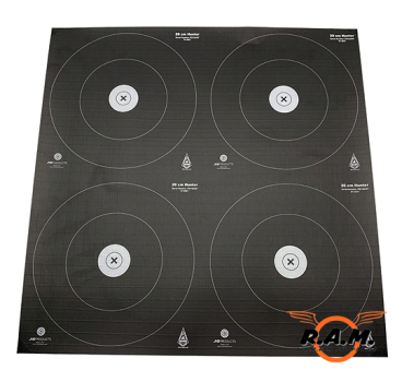 Zielscheibe COMBAT 4 Face 44 x 44 cm (4x 20cm) 10 Stück
