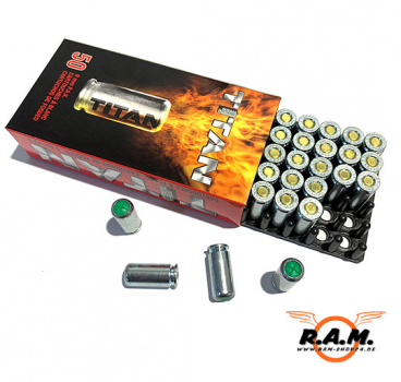 9mm P.A.K. Titan Stahlhülse, 50 Stück Umarex Markenware