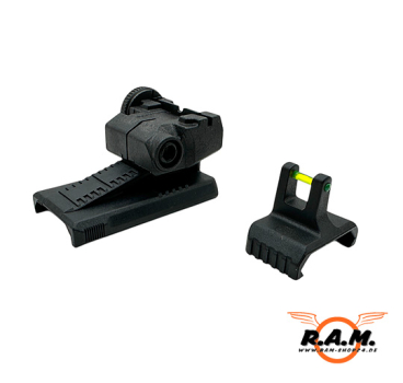 Original Sobek Pistolenarmbrust Visier Kimme & Korn schwarz