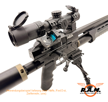 1-5x24 IR Tactical Zielfernrohr beleuchtet – LPVO Scope mit 21mm & 11mm Montage | Rot / Grün Absehen