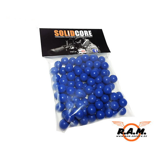 RAM-Munition 100Stk Hart-Gummigeschosse schwarz/ Gelb Kal .50 / Rubberballs 