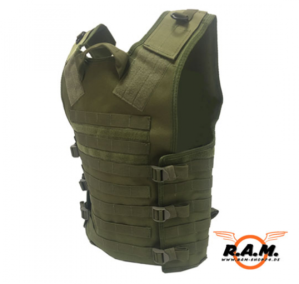 leichte Molle-Weste, Oliv, Modular System