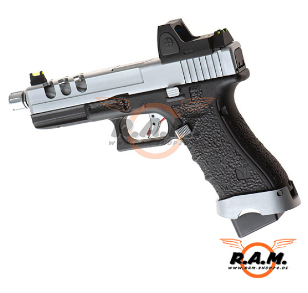 Softairpistole VORSK EU7 Vented Slide inkl. Red Dot