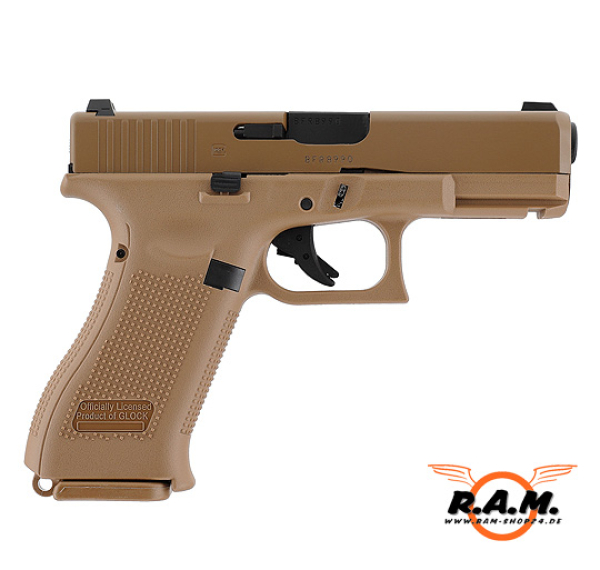 Airsoftpistole GLOCK 19X Coyote, 6mm, GBB