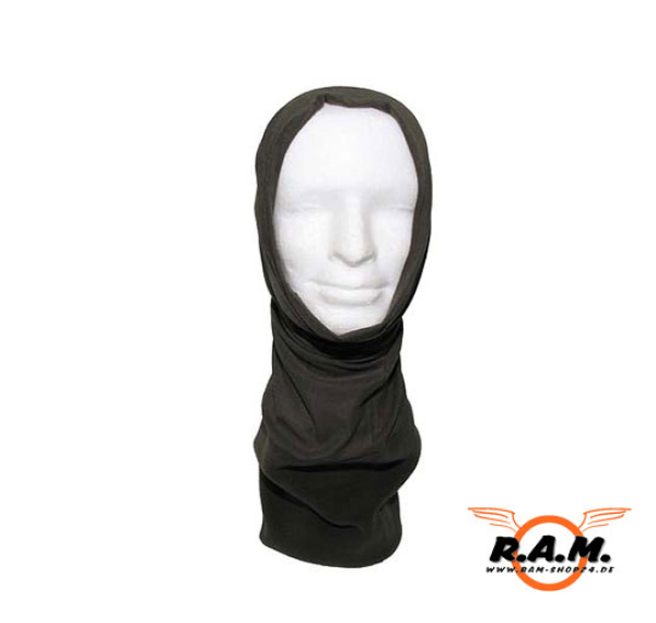 Rundschal, Fleece, schwarz, Acryl-Spandex