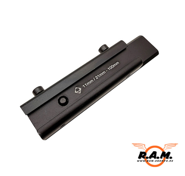 Adapter Montage 11mm auf 21mm Länge 100mm