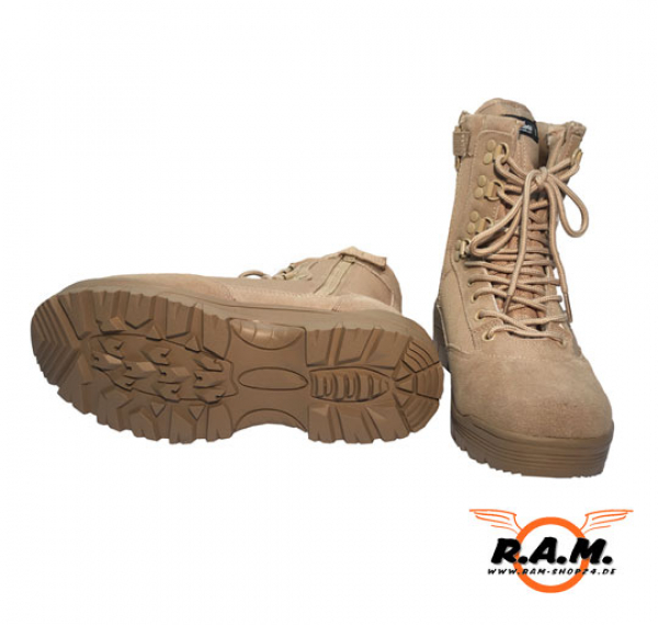 TACTICAL BOOTS DELUXE SOLIDCORE KHAKI (AUSLAUF, Gr. 40 + 46 )