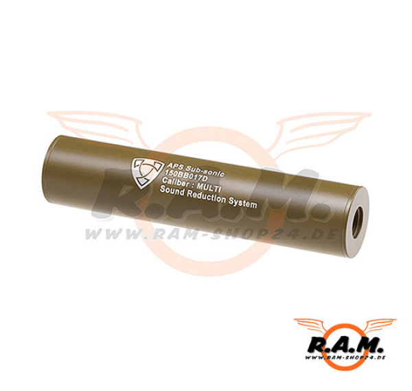 Original APS Schalldämpfer Attrappe 150mm desert für TM4