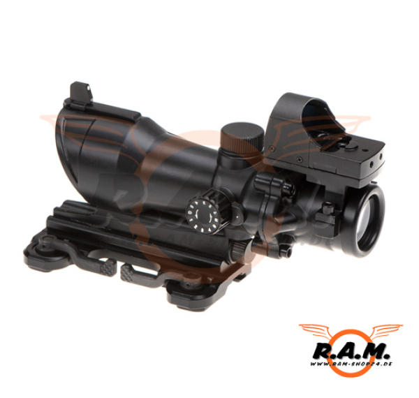4x32IR QD + Mini Reddot - Combo Combat Scope, schwarz