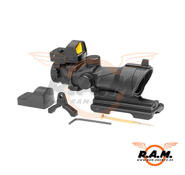 4x32 QD + Mini Reddot - Combo Combat Scope, schwarz