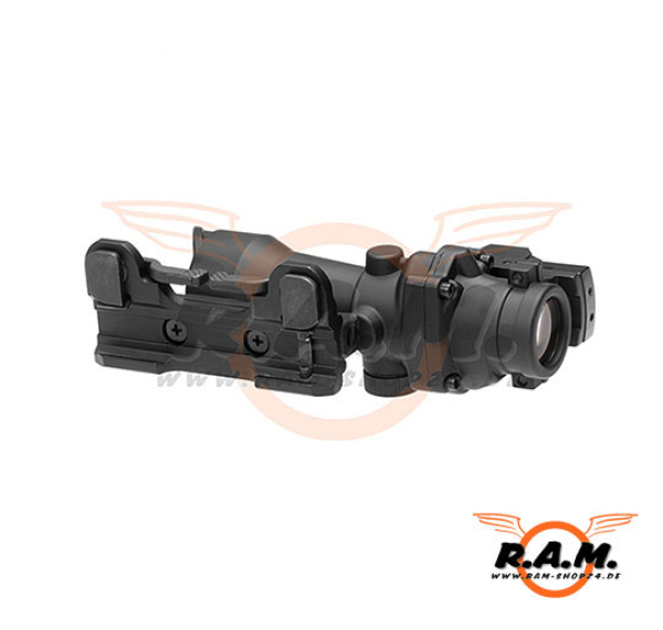 4x32 QD + Mini Reddot - Combo Combat Scope, schwarz
