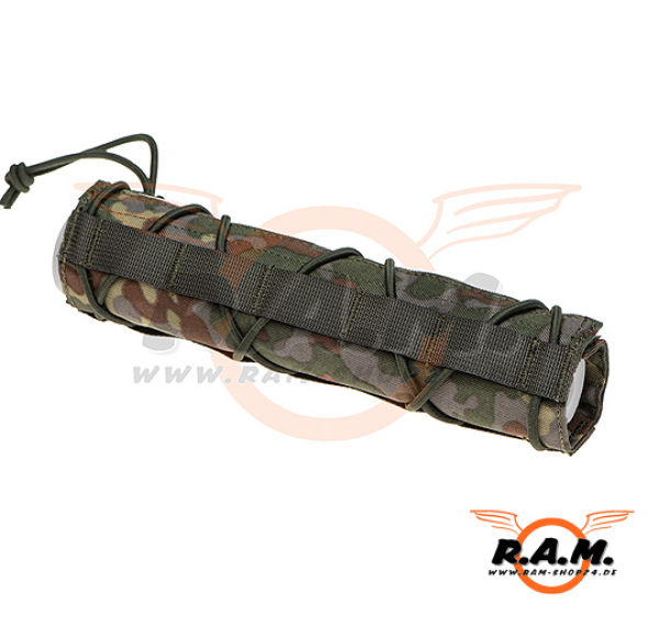 Schalldämpfercover universal, 220mm, Flecktarn