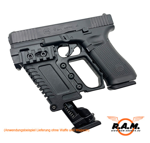 Pistol Conversion Grip COMBAT, schwarz passend für Glock