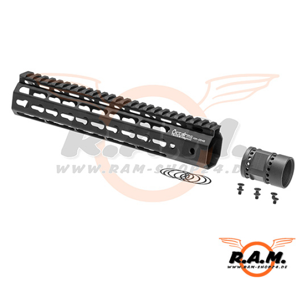 Ares 10" Aluminium Keymod Handguard, schwarz