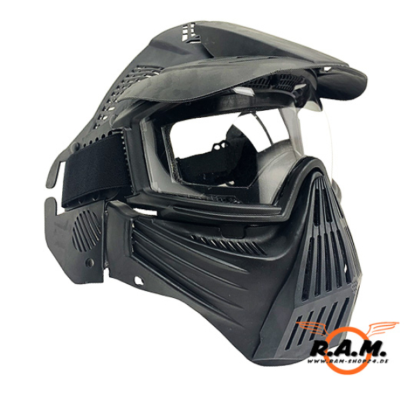 Taktische Gesichtsschutzmaske Dual Layer, schwarz