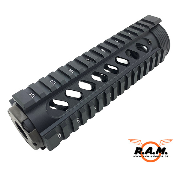 Quad Rail Handguard Set 7", schwarz