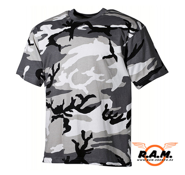 Halbarm T-Shirt in Urban, 100% Baumwolle