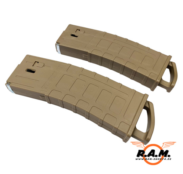 Tippmann TMC Ersatzmagazine, Desert/Tan cal. 0.68, Doppelpack