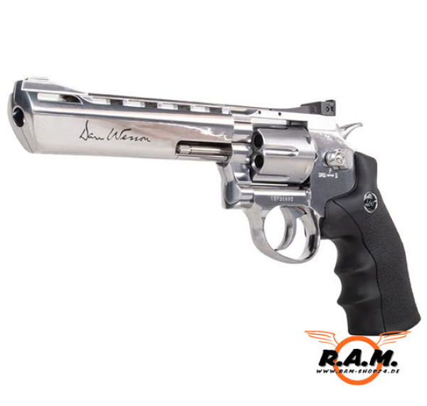 Dan Wesson 6'' Revolver, 6mm, silber